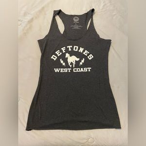 Deftones Graphic Womens Racerback Tank Top, Large
